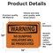 Signmission No Dumping Violators Will Be Prosecuted, 14 in W x Rectangle, Vinyl Decal OS-2PACK-WS-D-1014-L-12704 - alternate 2